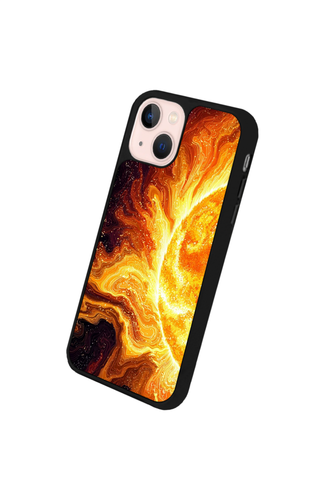 iPhone 15 Plus Uyumlu Güneş Tasarımlı Glossy Premium Kılıf