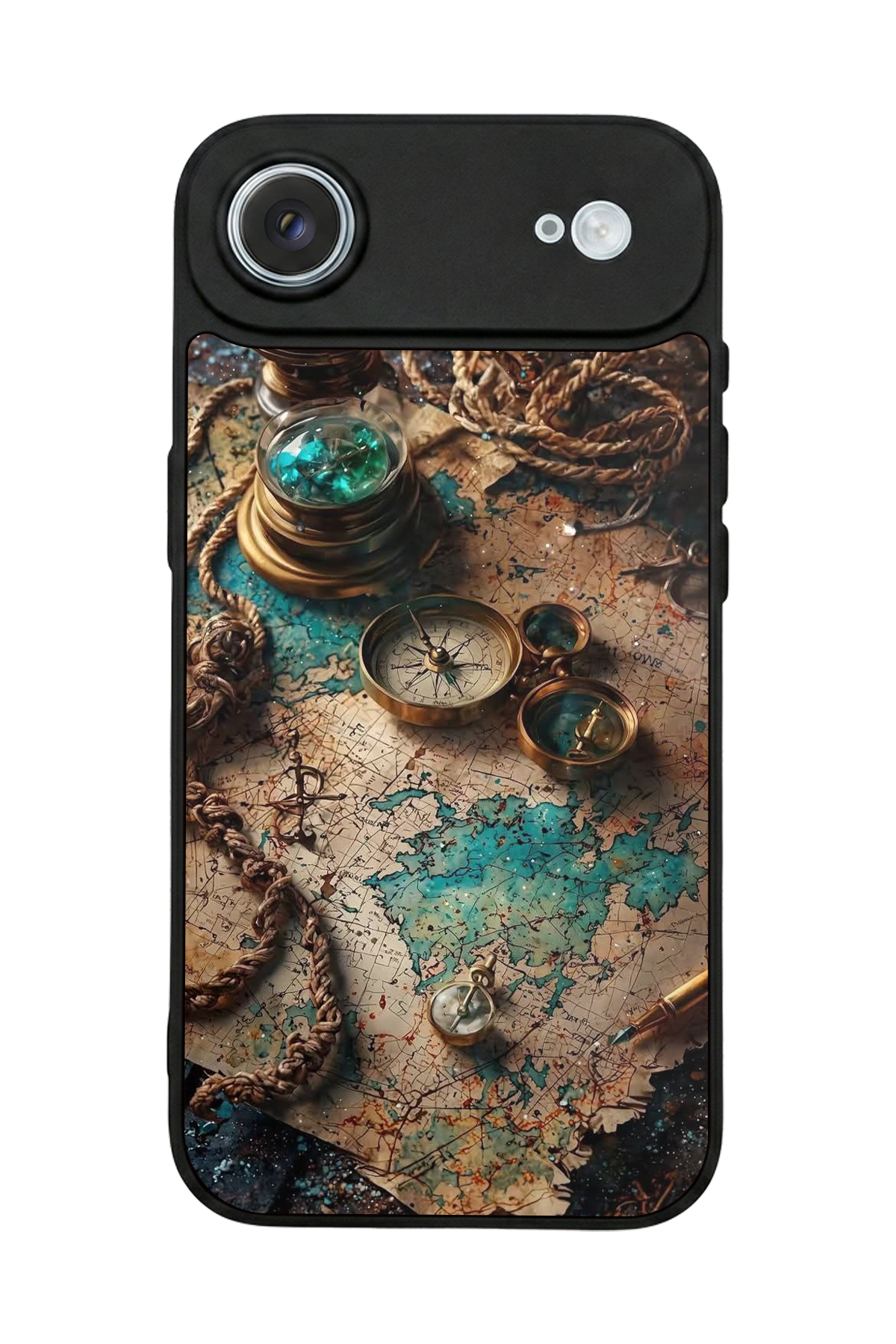 iPhone 17 Air Uyumlu Harita Tasarımlı Glossy Premium Kılıf