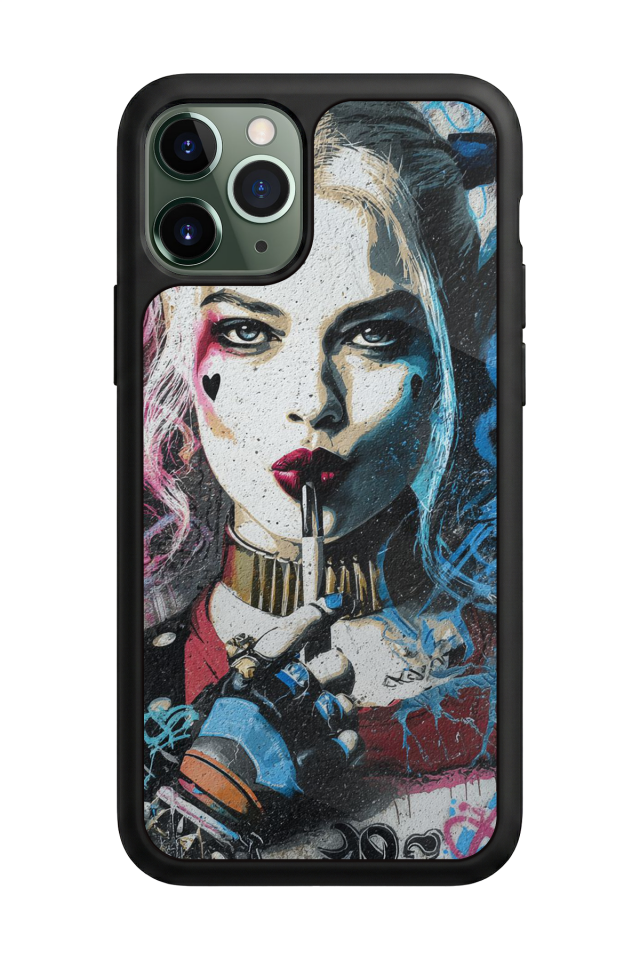 iPhone 11 Pro Max Uyumlu HarleyQueen Tasarımlı Glossy Premium Kılıf