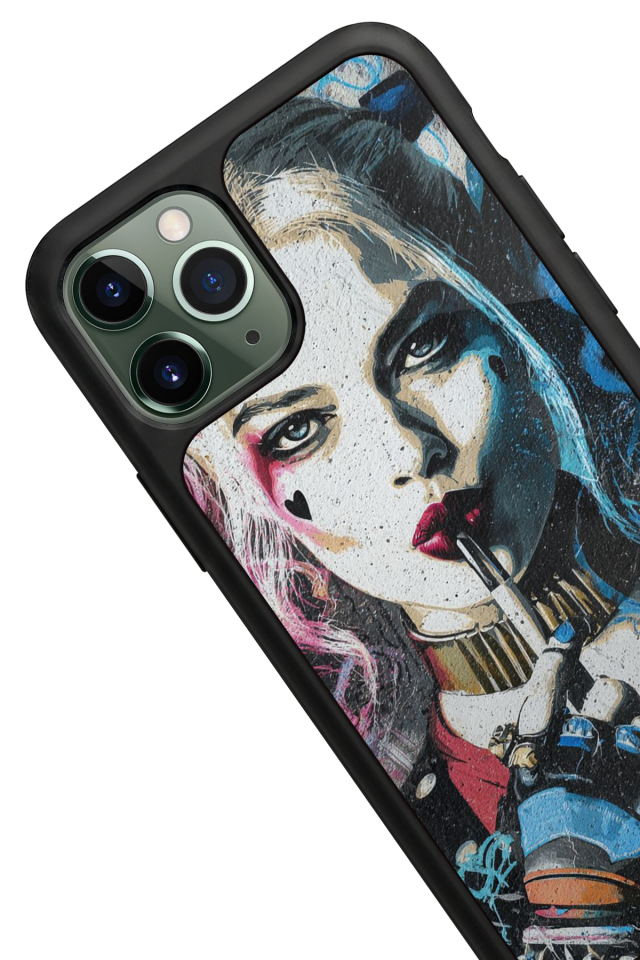 iPhone 11 Pro Max Uyumlu HarleyQueen Tasarımlı Glossy Premium Kılıf