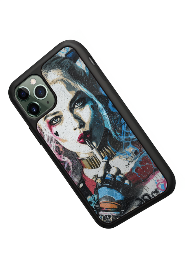 iPhone 11 Pro Max Uyumlu HarleyQueen Tasarımlı Glossy Premium Kılıf