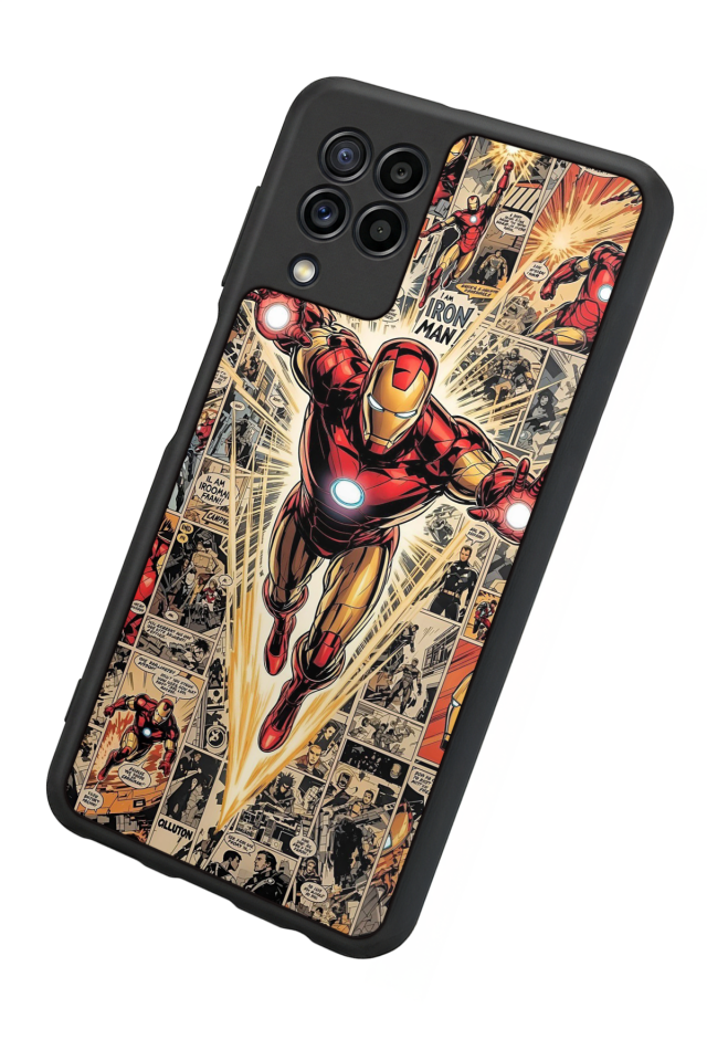 Samsung Galaxy M22 Uyumlu Iron Man ( Demir Adam ) Tasarımlı Glossy Premium Kılıf