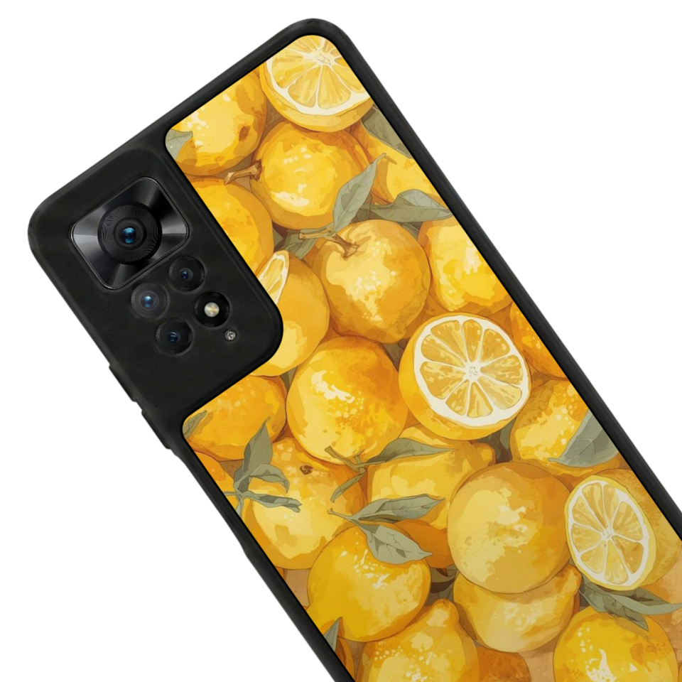 Xiaomi Redmi Note 12 Pro Uyumlu Limon Tasarımlı Glossy Premium Kılıf