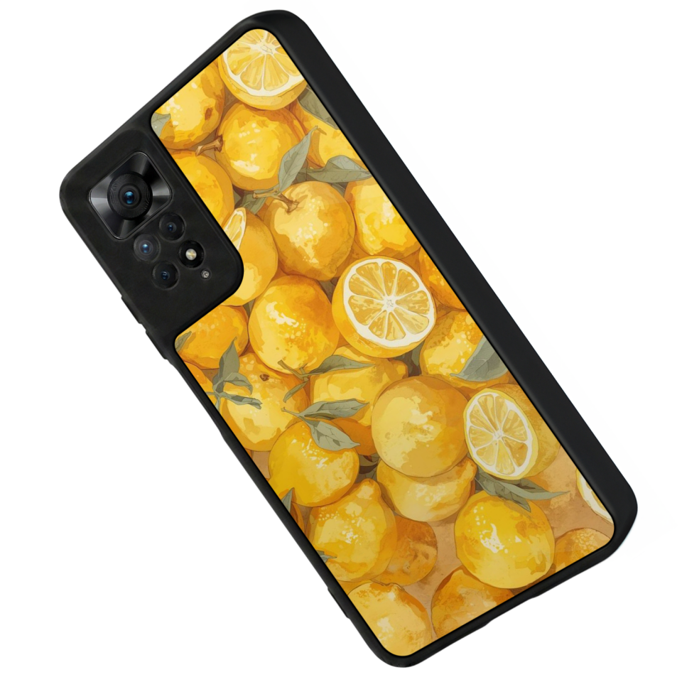 Xiaomi Redmi Note 12 Pro Uyumlu Limon Tasarımlı Glossy Premium Kılıf
