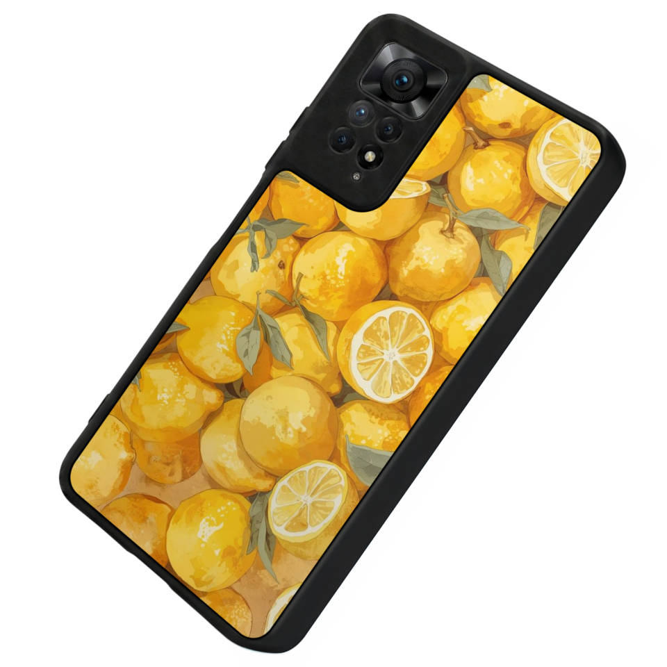 Xiaomi Redmi Note 12 Pro Uyumlu Limon Tasarımlı Glossy Premium Kılıf
