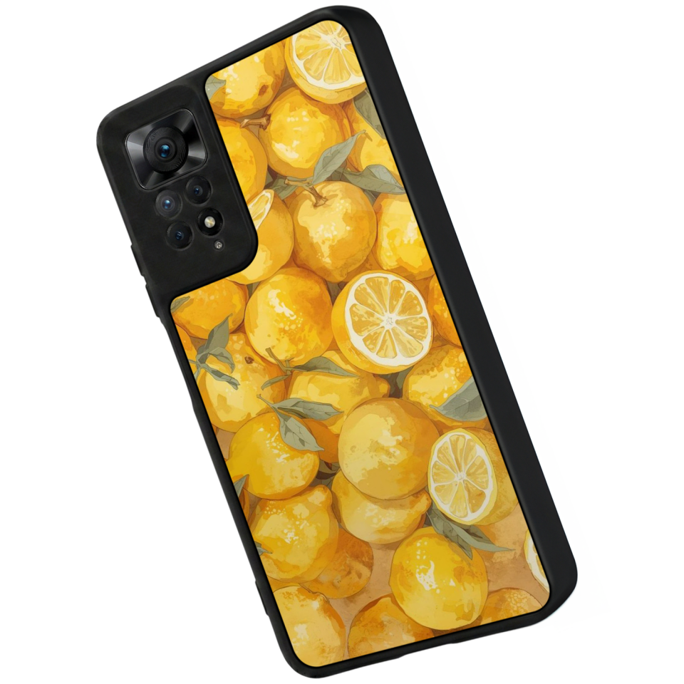 Xiaomi Redmi Note 12 Pro Uyumlu Limon Tasarımlı Glossy Premium Kılıf