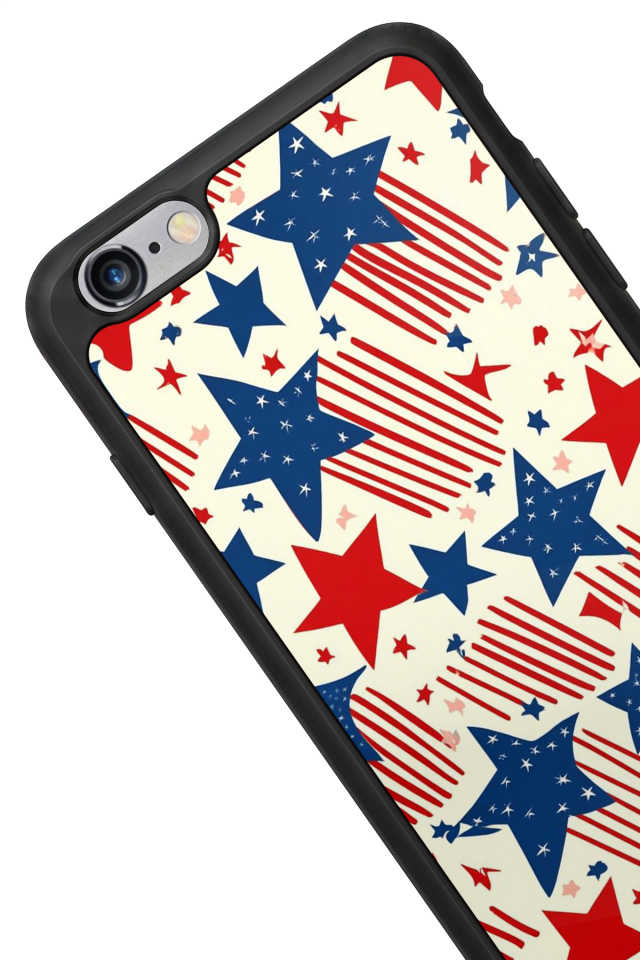 iPhone 6 Plus Uyumlu Retro Yildizlar Tasarımlı Glossy Premium Kılıf