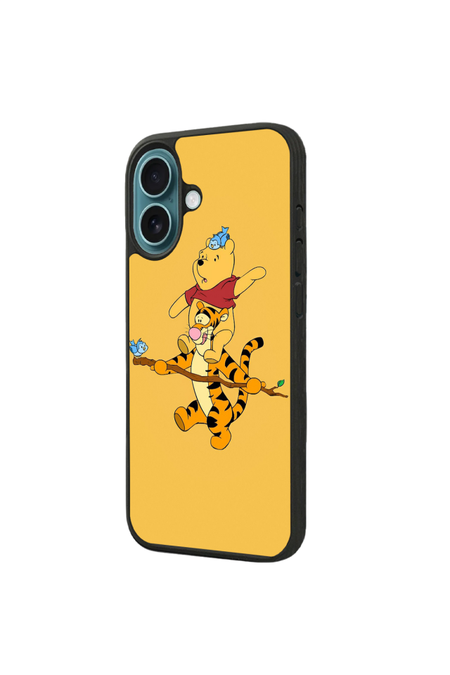 iPhone 16 Plus Uyumlu Winnie Tasarımlı Glossy Premium Kılıf