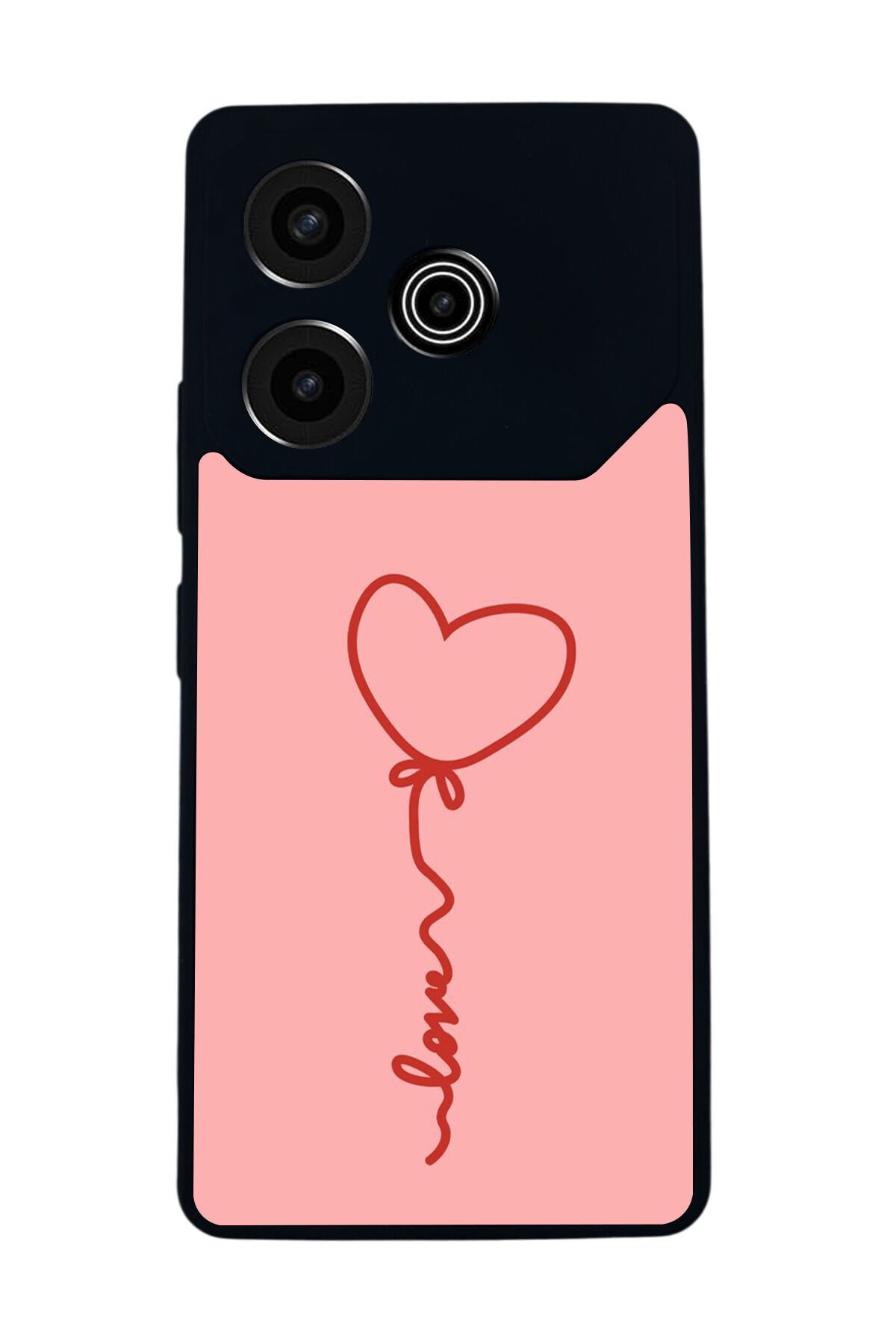 Tecno Pova 6 Uyumlu Kalp Love Tasarımlı Glossy Premium Kılıf