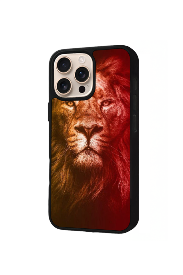 iPhone 14 Pro Uyumlu Aslan Tasarımlı Glossy Premium Kılıf