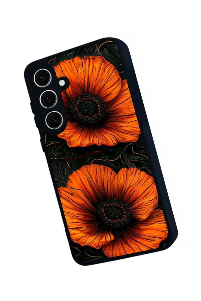 Samsung Galaxy S24 FE Uyumlu Botanik Tasarımlı Glossy Premium Kılıf