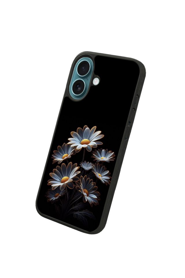 iPhone 16 Uyumlu Cicek Tasarımlı Glossy Premium Kılıf
