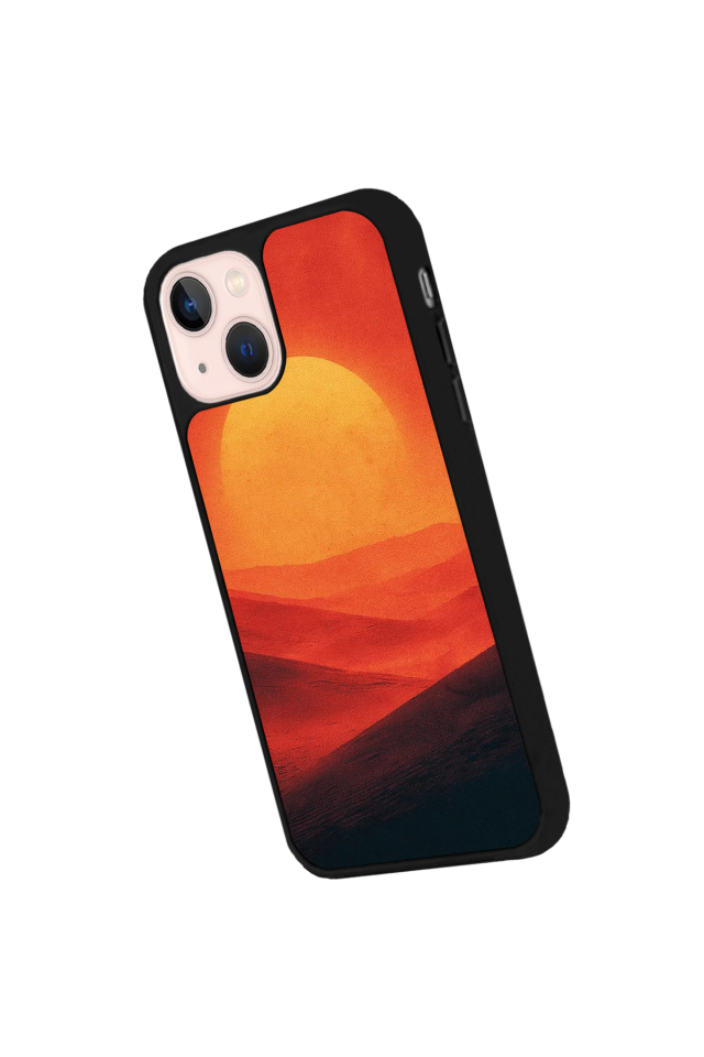 iPhone 15 Plus Uyumlu Güneş Tasarımlı Glossy Premium Kılıf