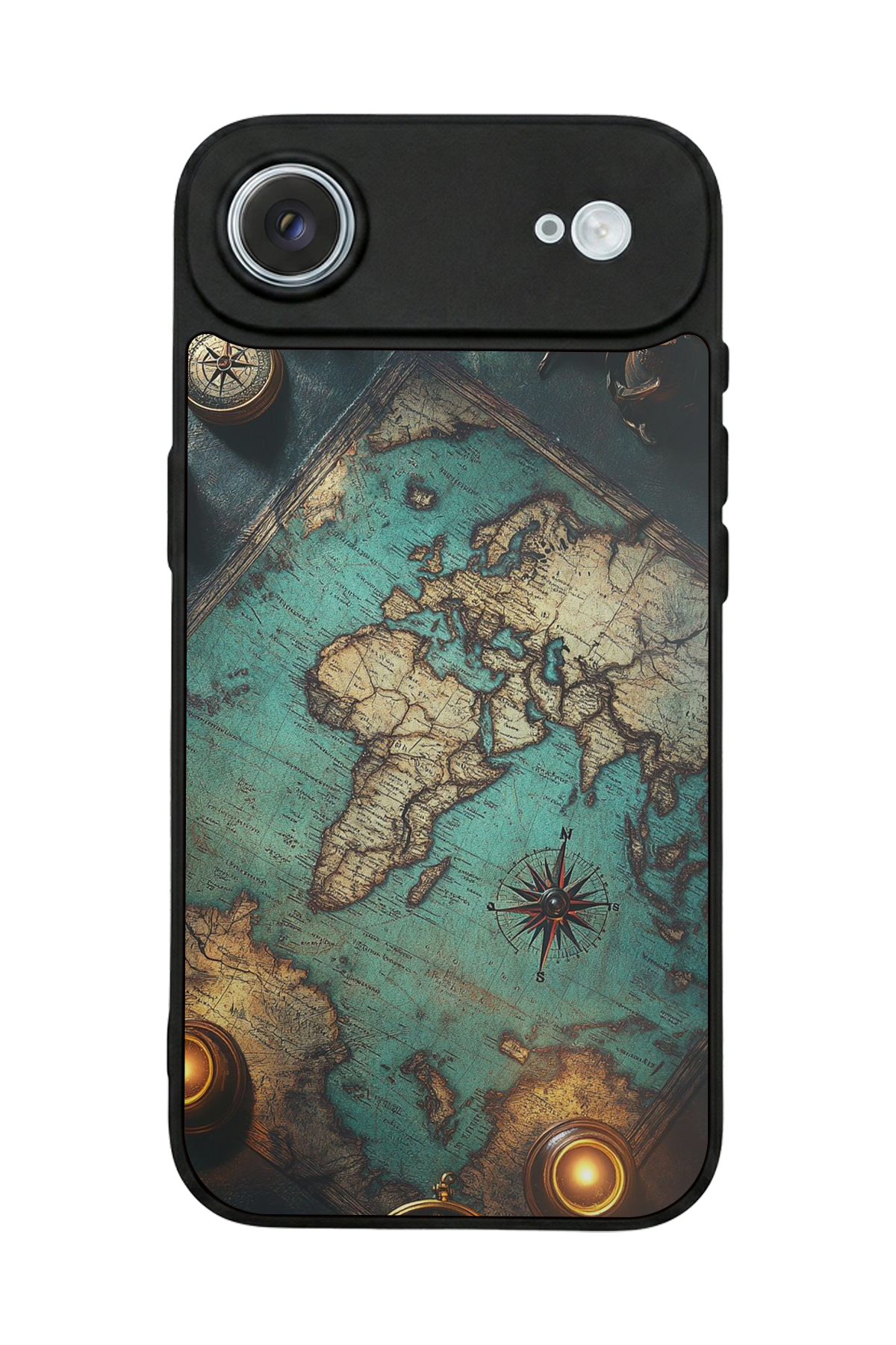 iPhone 17 Air Uyumlu Harita Tasarımlı Glossy Premium Kılıf