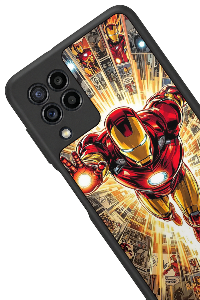 Samsung Galaxy M22 Uyumlu Iron Man ( Demir Adam ) Tasarımlı Glossy Premium Kılıf