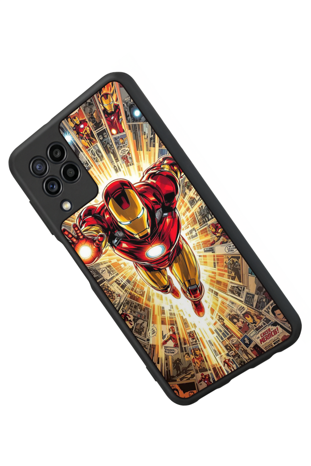 Samsung Galaxy M22 Uyumlu Iron Man ( Demir Adam ) Tasarımlı Glossy Premium Kılıf