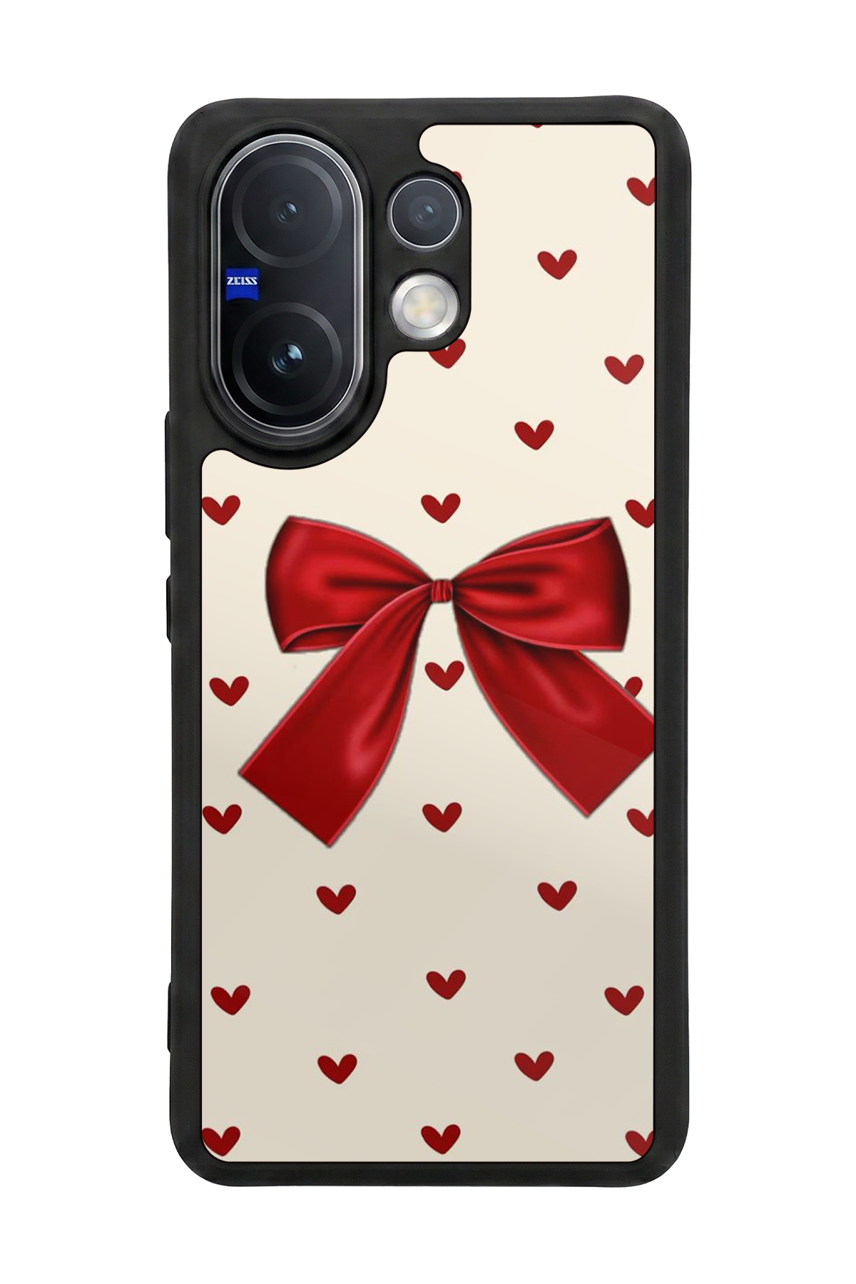 Vivo V60 Uyumlu Kurdele Tasarımlı Glossy Premium Kılıf