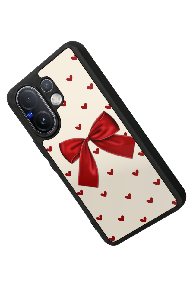 Vivo V60 Uyumlu Kurdele Tasarımlı Glossy Premium Kılıf