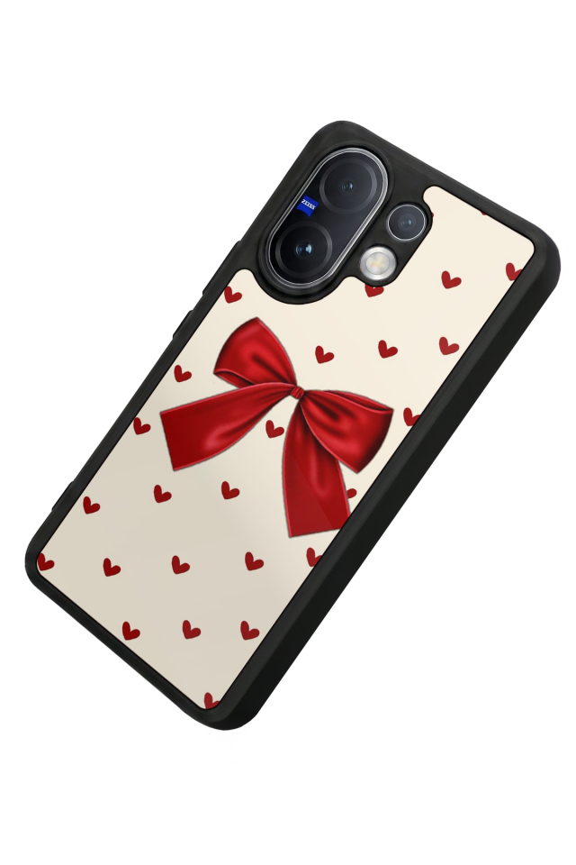 Vivo V60 Uyumlu Kurdele Tasarımlı Glossy Premium Kılıf