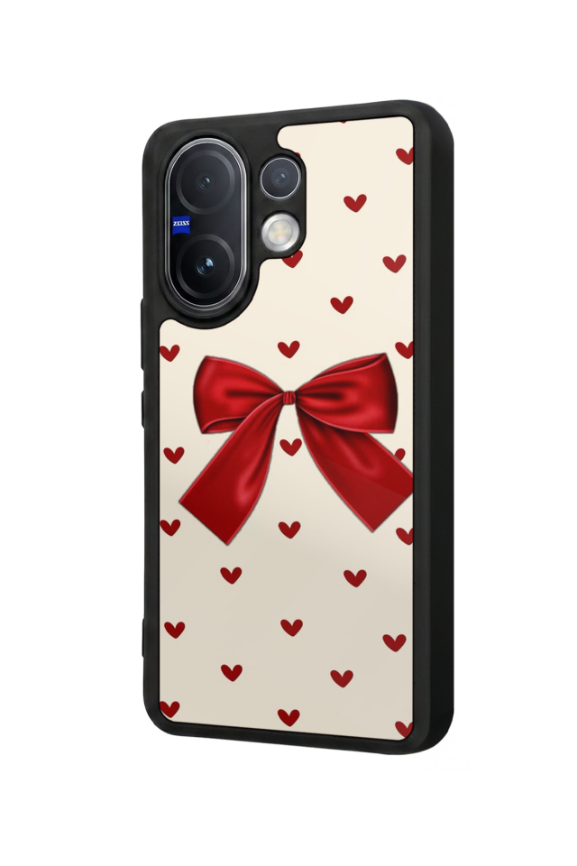 Vivo V60 Uyumlu Kurdele Tasarımlı Glossy Premium Kılıf