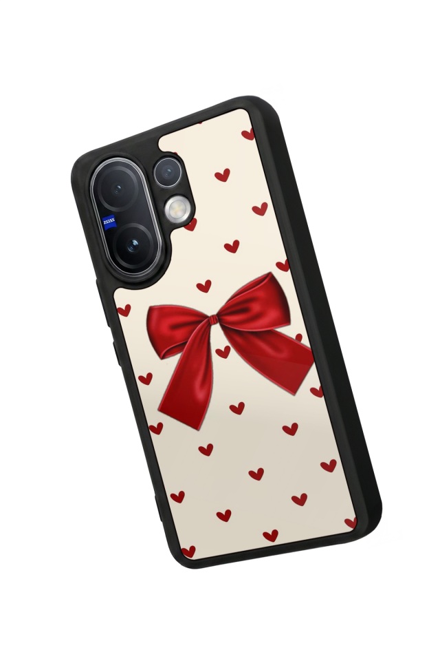 Vivo V60 Uyumlu Kurdele Tasarımlı Glossy Premium Kılıf