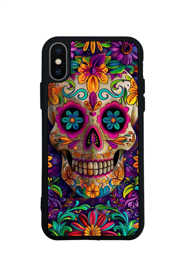 iPhone X/ XS Uyumlu KuruKafa Tasarımlı Glossy Premium Kılıf