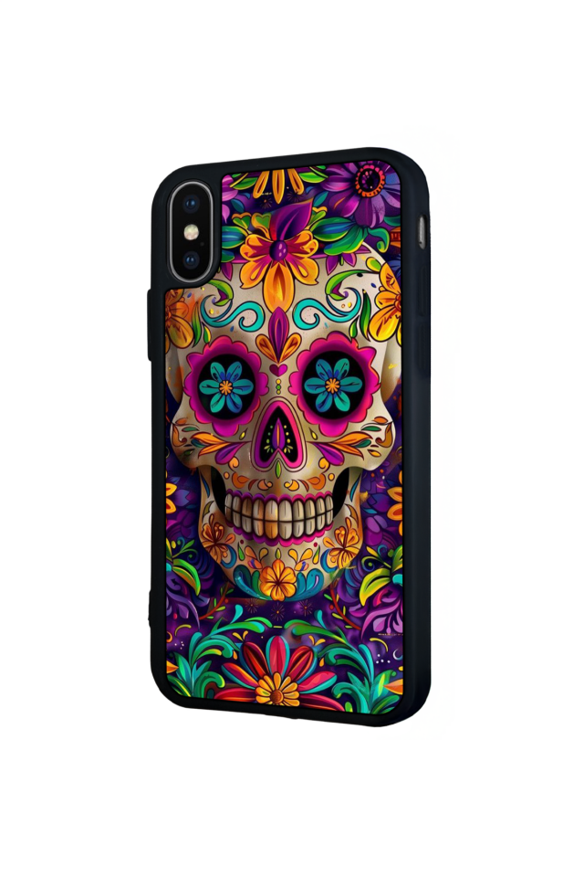 iPhone X/ XS Uyumlu KuruKafa Tasarımlı Glossy Premium Kılıf
