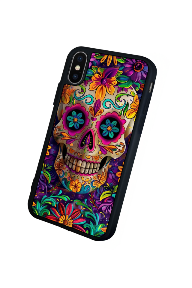 iPhone X/ XS Uyumlu KuruKafa Tasarımlı Glossy Premium Kılıf