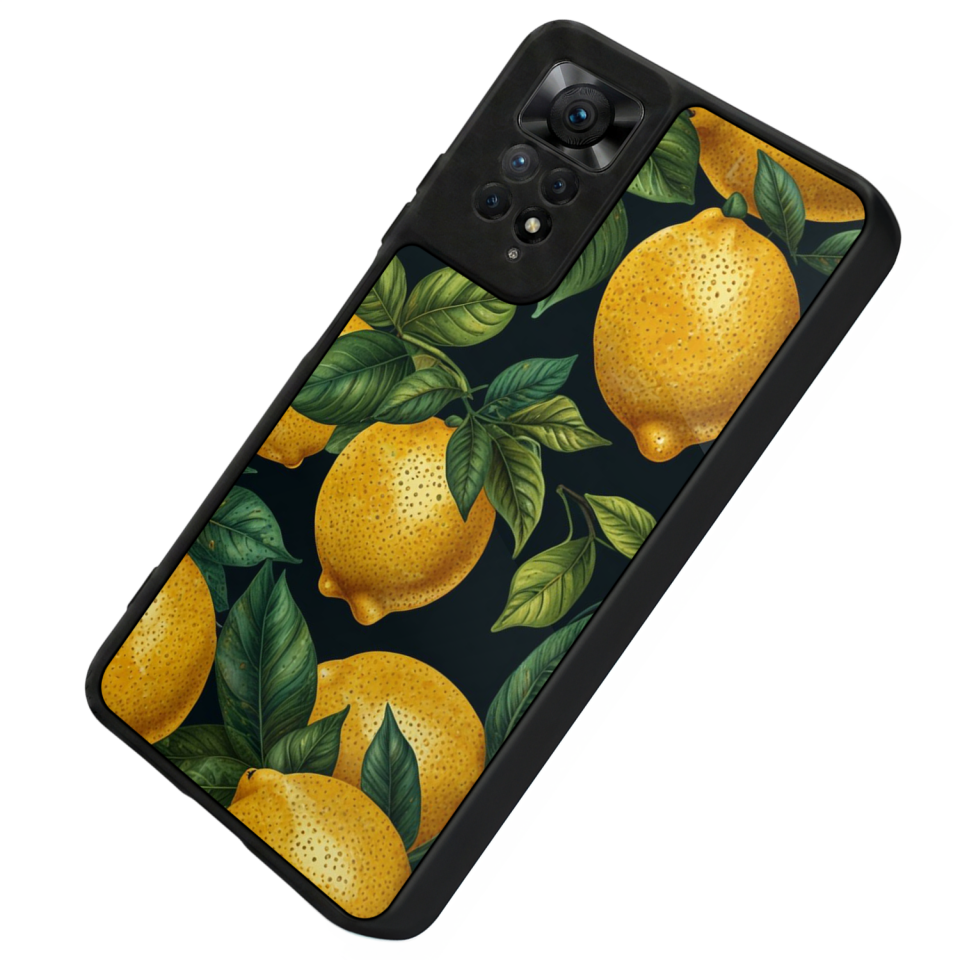Xiaomi Redmi Note 12 Pro Uyumlu Limon Tasarımlı Glossy Premium Kılıf