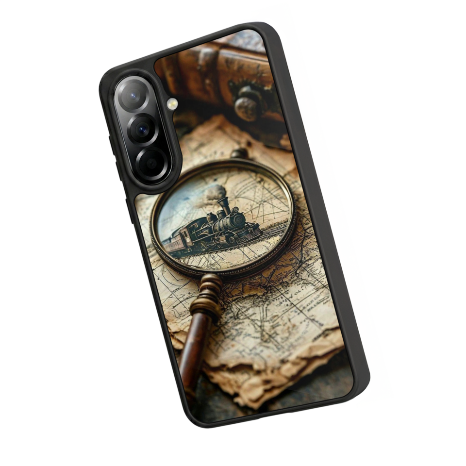 Samsung Galaxy A57 Uyumlu Pusula Tasarımlı Glossy Premium Kılıf