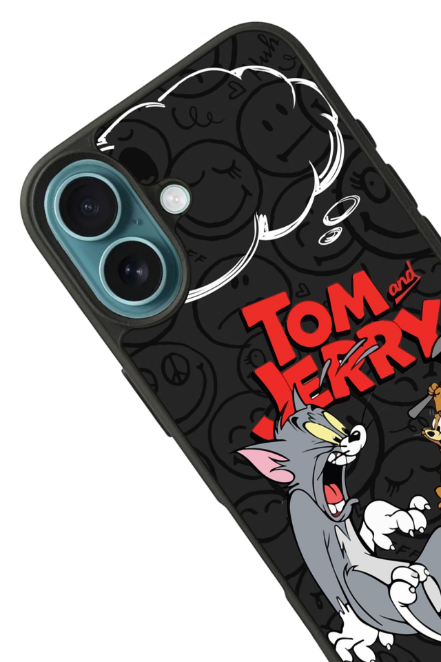 iPhone 16 Plus Uyumlu Tom And Jerry Tasarımlı Glossy Premium Kılıf
