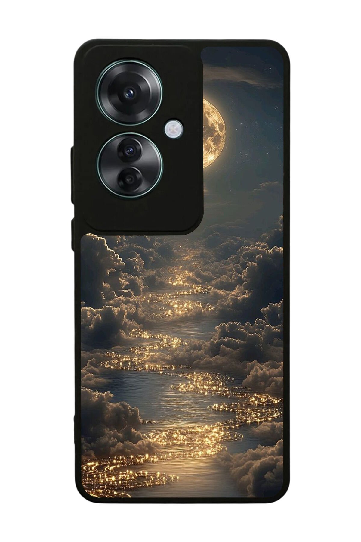 Oppo Reno 11F Uyumlu Ay Tasarımlı Glossy Premium Kılıf