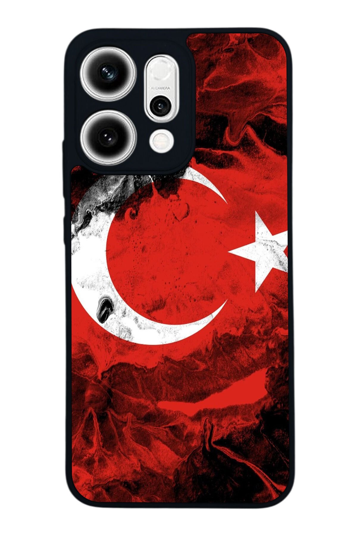 Oppo Reno 14 Uyumlu Türk Bayragi Tasarımlı Glossy Premium Kılıf