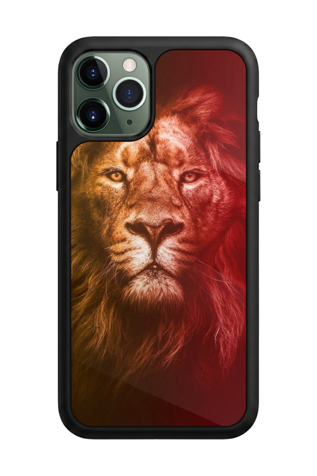 iPhone 11 Pro Max Uyumlu Aslan Tasarımlı Glossy Premium Kılıf