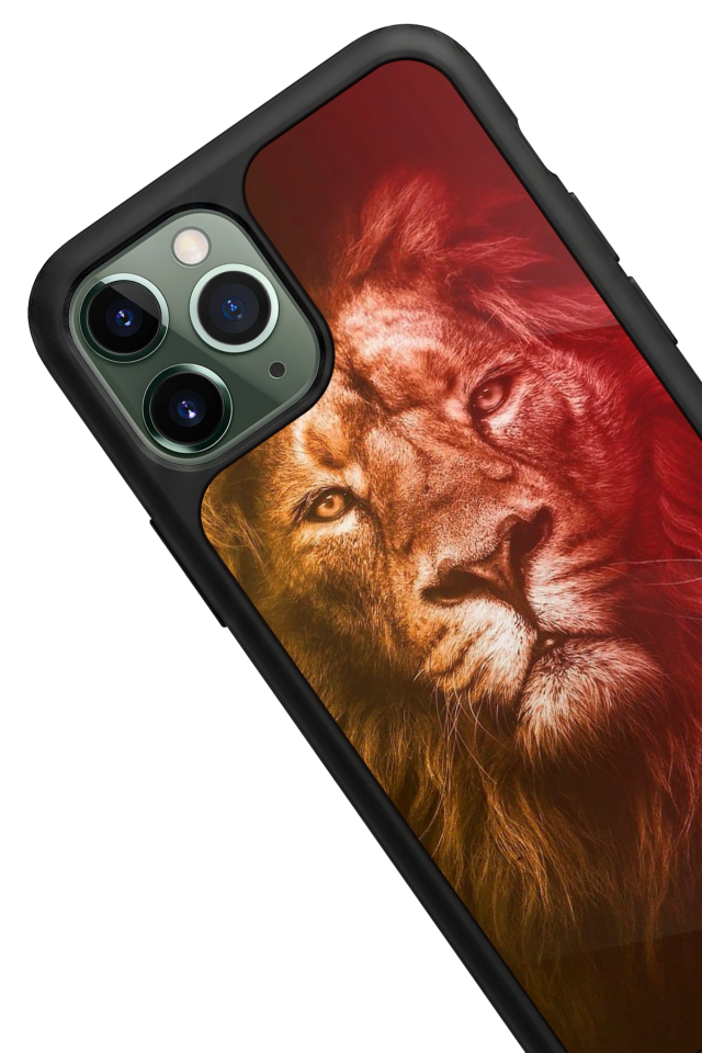 iPhone 11 Pro Max Uyumlu Aslan Tasarımlı Glossy Premium Kılıf