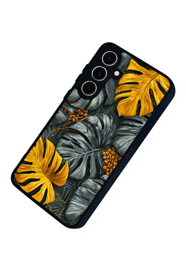 Samsung Galaxy S24 FE Uyumlu Botanik Tasarımlı Glossy Premium Kılıf