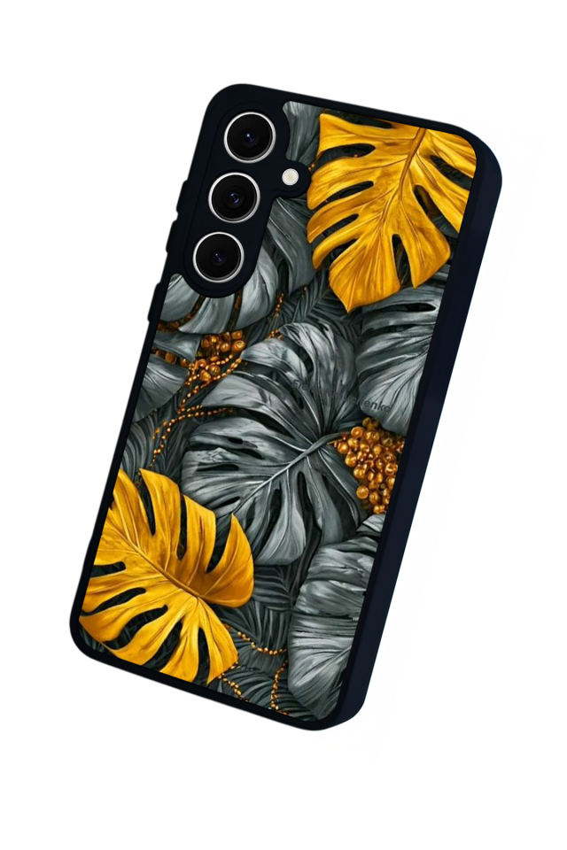 Samsung Galaxy S24 FE Uyumlu Botanik Tasarımlı Glossy Premium Kılıf