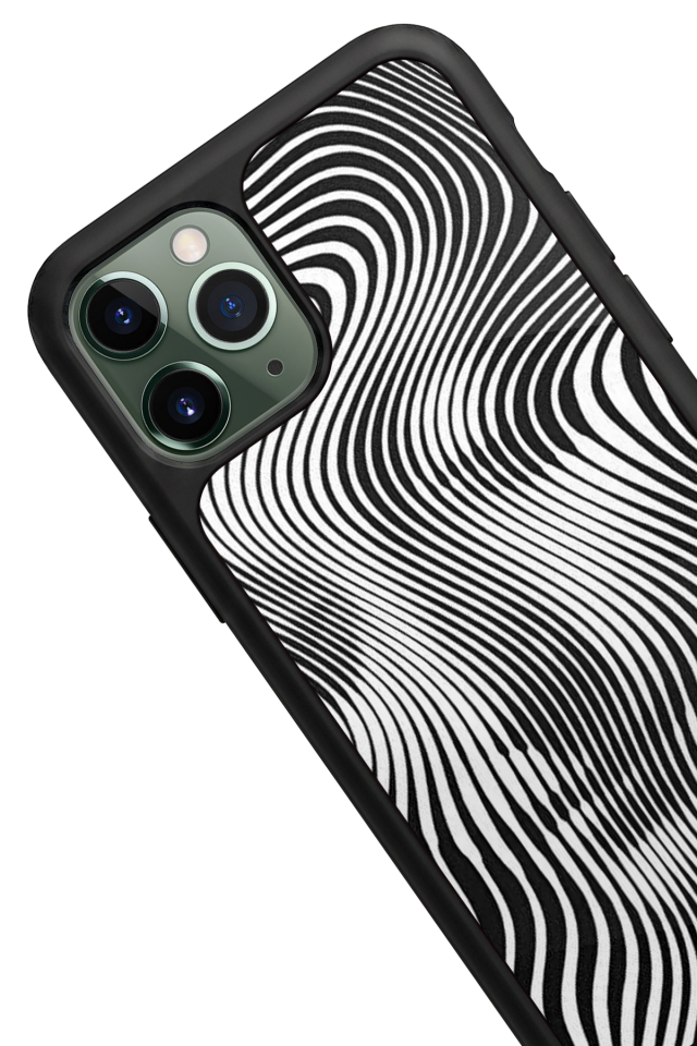 iPhone 11 Pro Uyumlu Çizgi Sanatı Tasarımlı Glossy Premium Kılıf