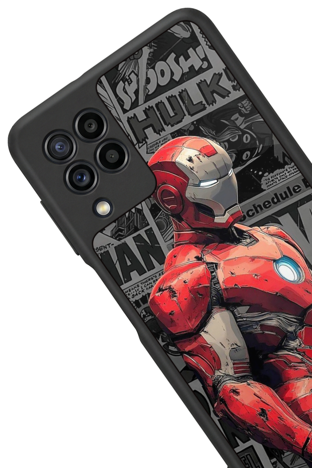 Samsung Galaxy M22 Uyumlu Iron Man ( Demir Adam ) Tasarımlı Glossy Premium Kılıf