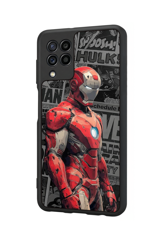 Samsung Galaxy M22 Uyumlu Iron Man ( Demir Adam ) Tasarımlı Glossy Premium Kılıf