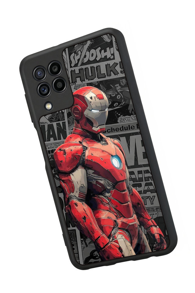 Samsung Galaxy M22 Uyumlu Iron Man ( Demir Adam ) Tasarımlı Glossy Premium Kılıf