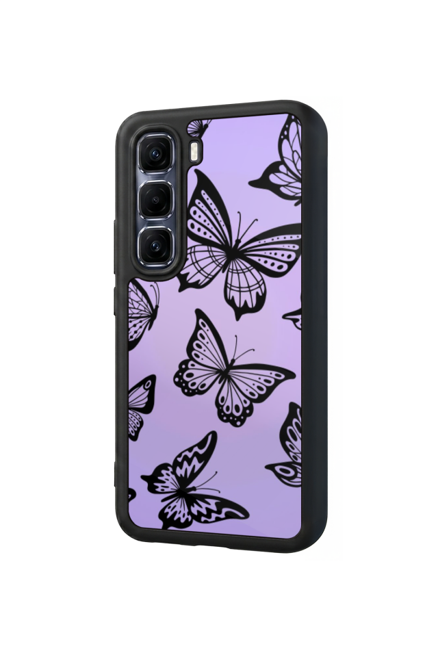 Infinix Hot 60 Pro Plus Uyumlu Kelebek Tasarımlı Glossy Premium Kılıf