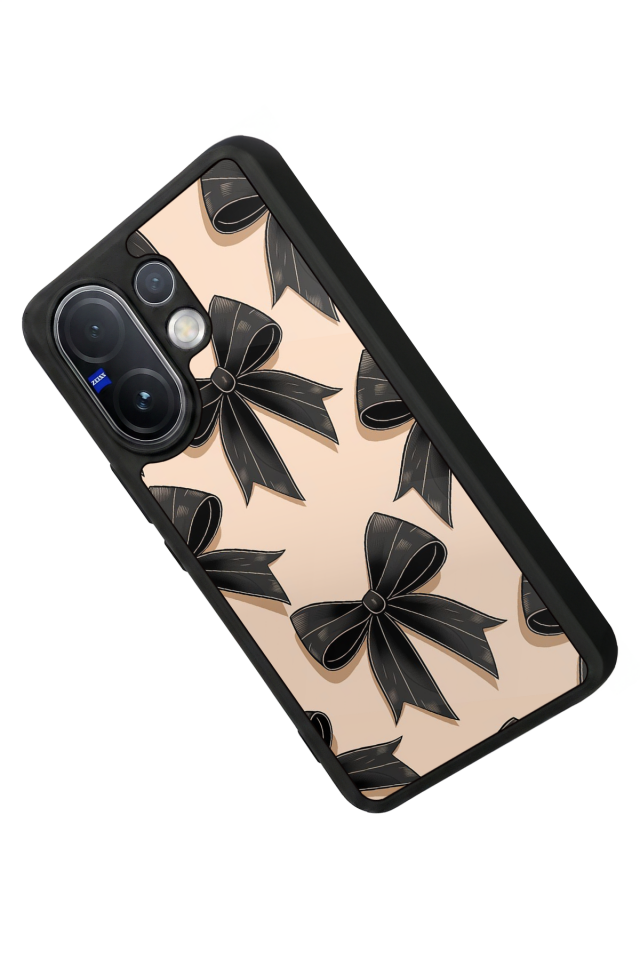 Vivo V60 Uyumlu Kurdele Tasarımlı Glossy Premium Kılıf
