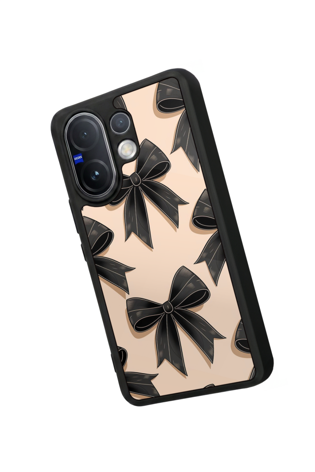 Vivo V60 Uyumlu Kurdele Tasarımlı Glossy Premium Kılıf