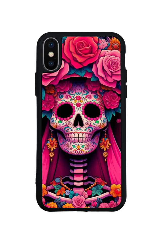 iPhone X/ XS Uyumlu KuruKafa Tasarımlı Glossy Premium Kılıf