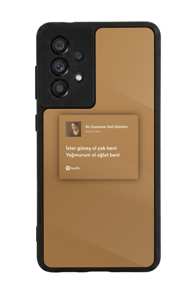 Samsung Galaxy A73 Uyumlu Sarki Sozleri Tasarımlı Glossy Premium Kılıf
