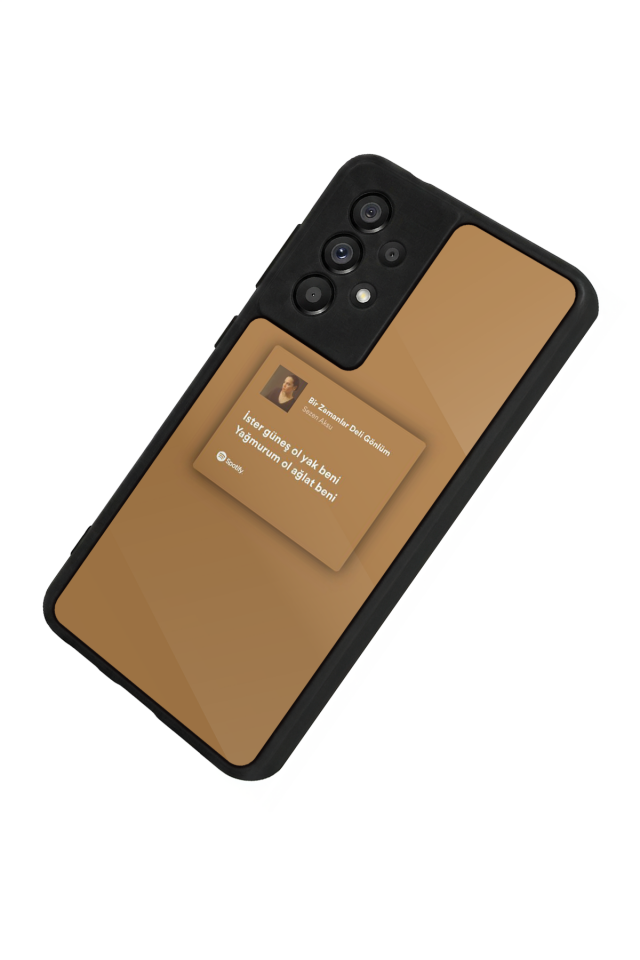 Samsung Galaxy A73 Uyumlu Sarki Sozleri Tasarımlı Glossy Premium Kılıf
