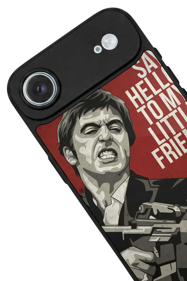 iPhone 17 Air Uyumlu Scarface Tasarımlı Glossy Premium Kılıf
