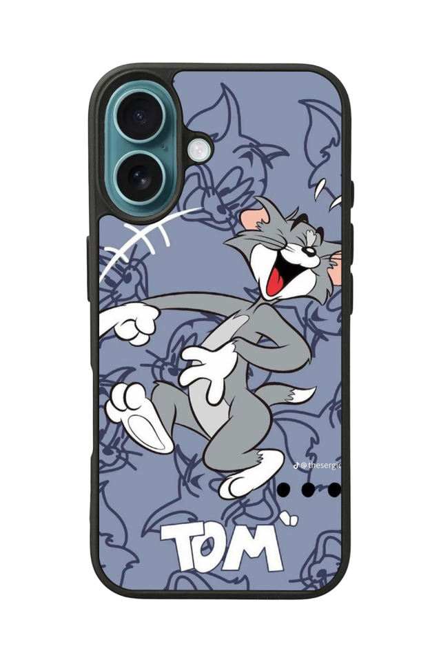 iPhone 16 Plus Uyumlu Tom And Jerry Tasarımlı Glossy Premium Kılıf