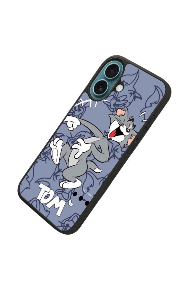 iPhone 16 Plus Uyumlu Tom And Jerry Tasarımlı Glossy Premium Kılıf